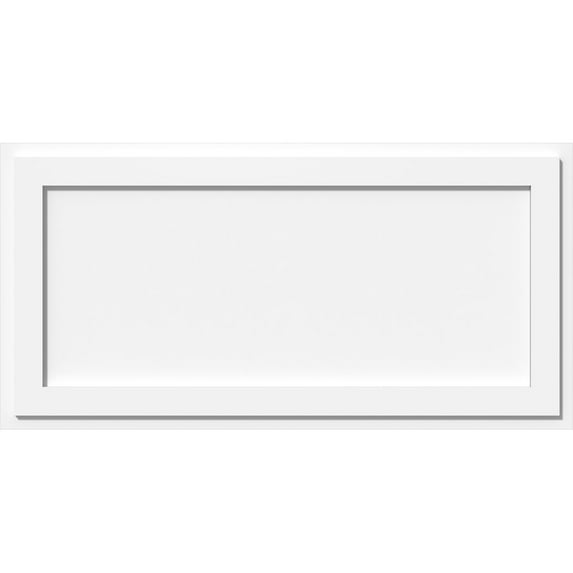 38"W x 19"H x 13 1/4"C x 1"P Rectangle Architectural Grade PVC Contemporary Ceiling Medallion