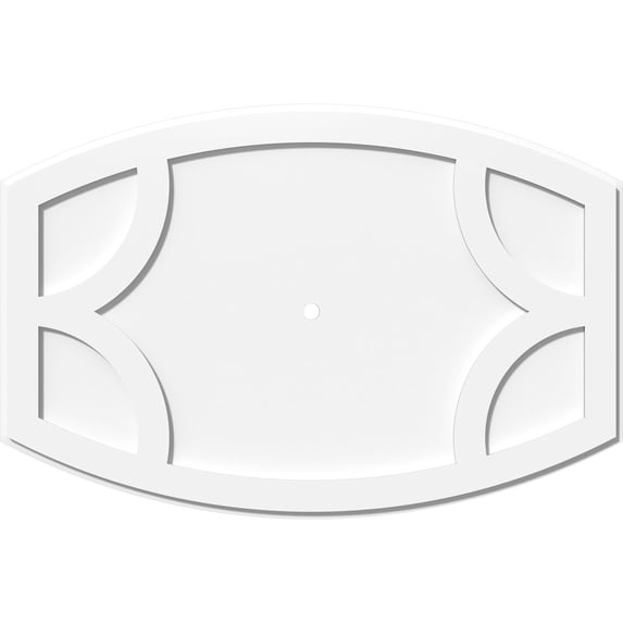 38"W x 25 3/8"H x 1"ID x 20 1/2"C x 1"P Kailey Architectural Grade PVC Contemporary Ceiling Medallion