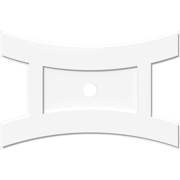 38"W x 25 3/8"H x 3"ID x 8 1/4"C x 1"P Haven Architectural Grade PVC Contemporary Ceiling Medallion