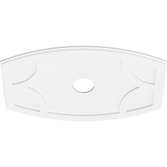 38"W x 25 3/8"H x 5"ID x 20 1/2"C x 1"P Kailey Architectural Grade PVC Contemporary Ceiling Medallion