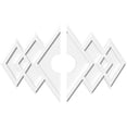 thumbnail image 1 of 38"W x 25 3/8"H x 6"ID x 11 3/4"C x 1"P Zoe Architectural Grade PVC Contemporary Ceiling Medallion, Two Piece, 1 of 11