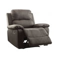thumbnail image 1 of 38" X 38" X 39" Charcoal Polished Microfiber Fabric Recliner, 1 of 2