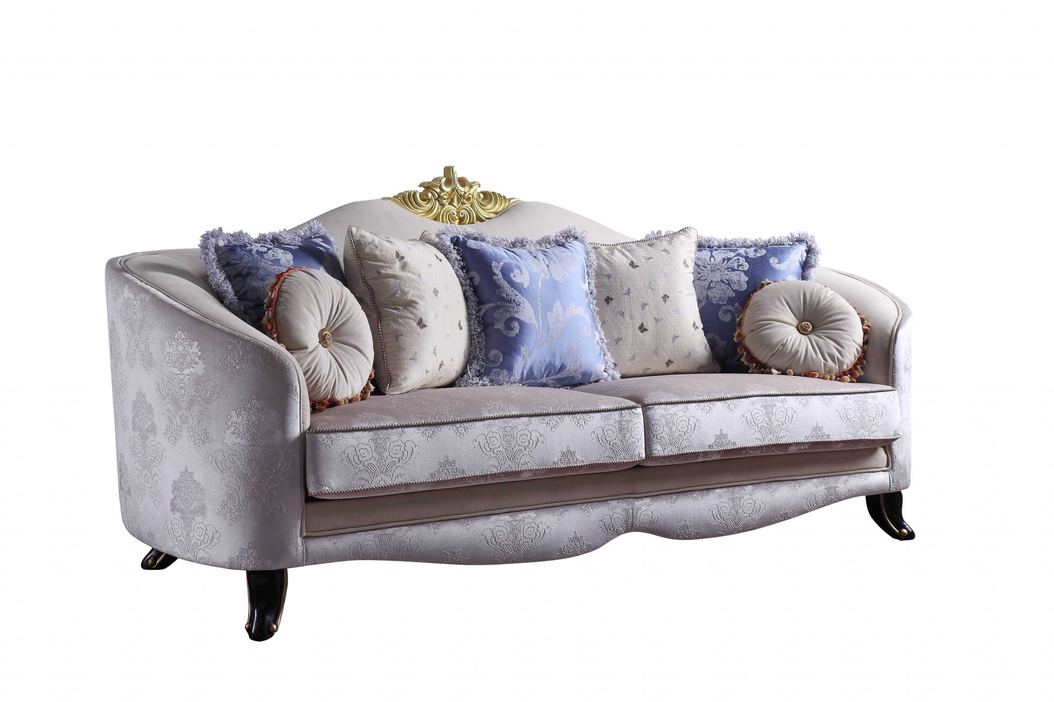 Luxurious Black Velvet Tufted Sofa with Removable Cushions, 95"