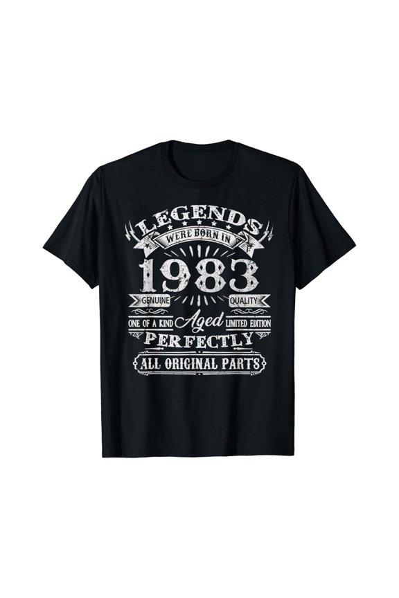 38 Years Old Gifts Legend Were Born In 1983 38Th Birthday T-Shirt, Unisex T-Shirt