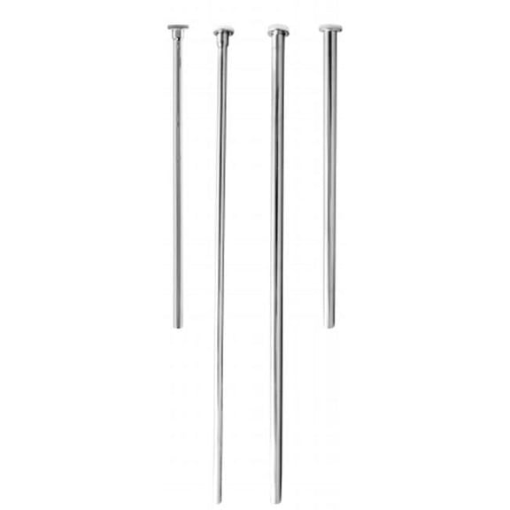 38 in. Flat Head Toilet Supply Riser - Satin Nickel