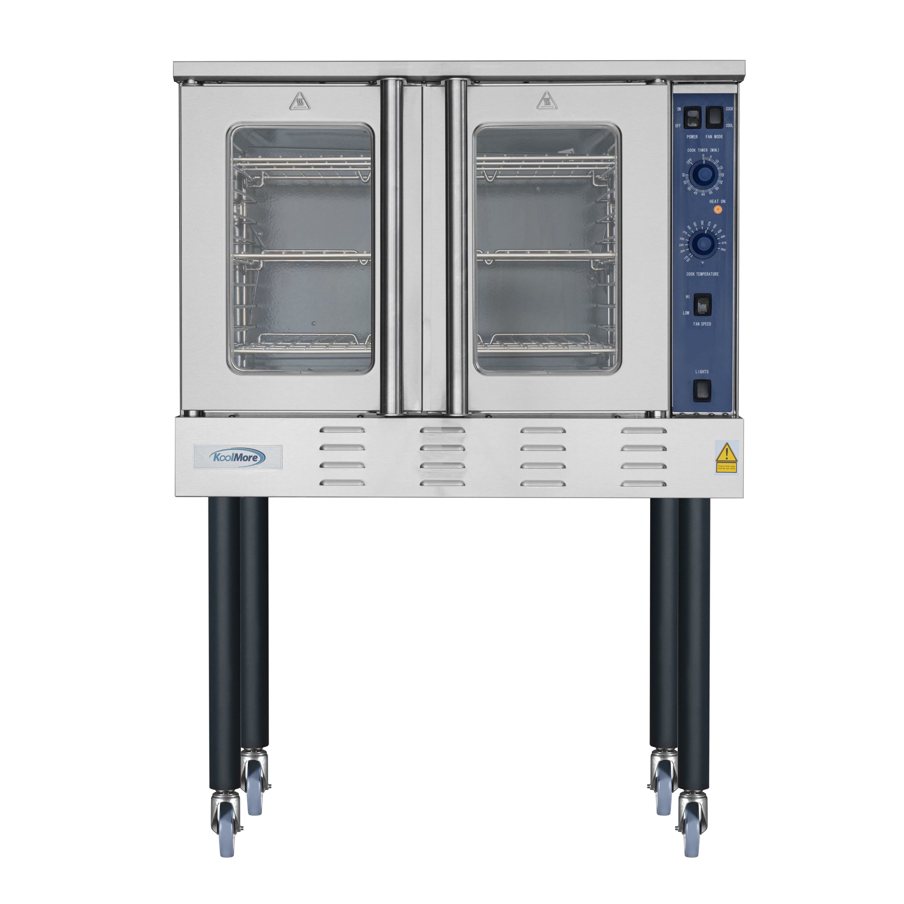 38 in. Full Size Single Deck Commercial Natural Gas Convection Oven 54,000 BTU with Casters (KM-CCO54-NGC)