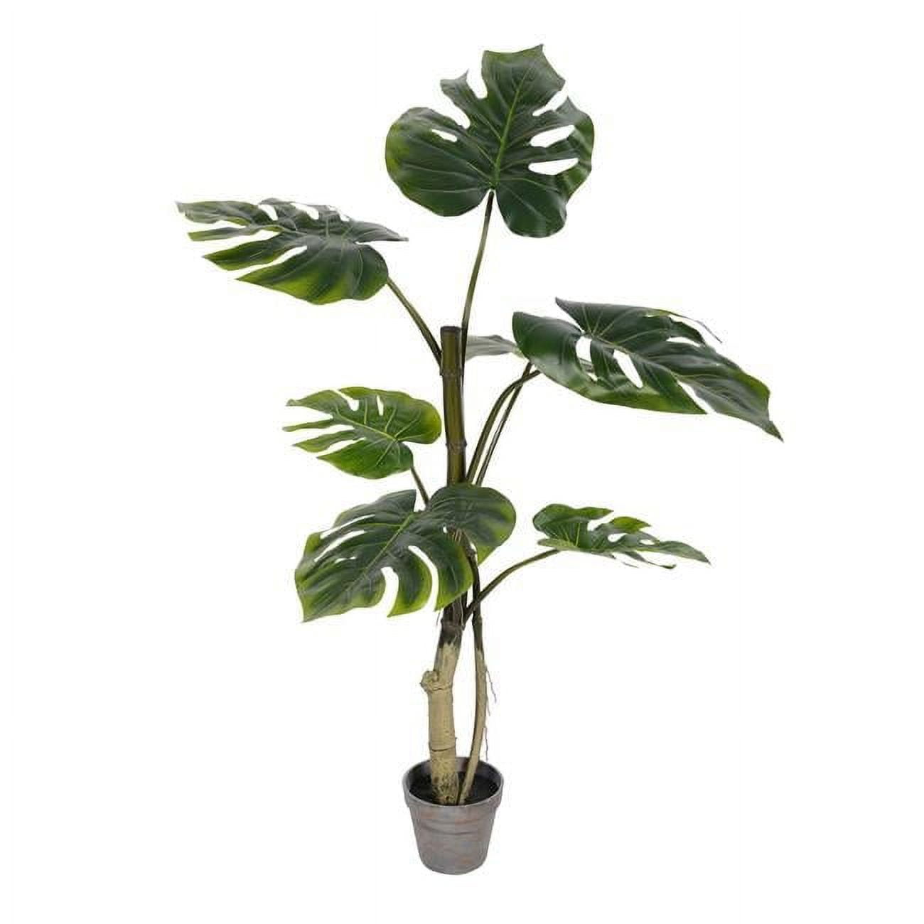 38'' Green Artificial Philodendron Tree in Black Pot