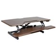 38 in. Rectangular Dark Walnut Height Adjustable Electric Standing Desk