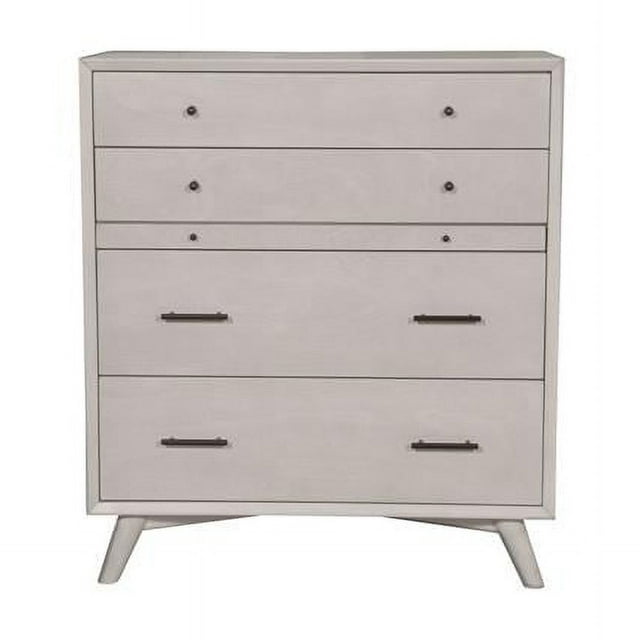 38 in. Solid Wood Four Drawer Chest, Gray