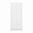 38 in. x 96 in. White Hollow Core Interior Door Slab with Geometric ...