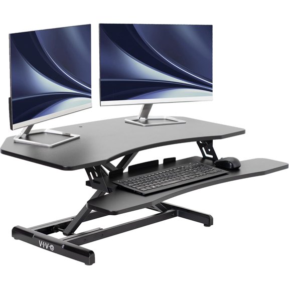 38 inch Dual Monitor Standing Desk Converter for Home Office