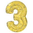 thumbnail image 1 of 38 inch Number 3 - Gold Sparkle Foil Mylar Balloon - Party Supplies Decorations, 1 of 1