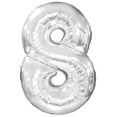 thumbnail image 1 of 38 inch Number 8 - Silver CTI Foil Balloons (1 Pack) - Party Supplies Decorations, 1 of 1