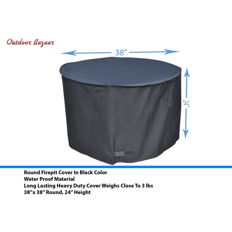 38 inch Round waterproof firepit cover for Better Home and Garden Colebrook 37 38 inch Round waterproof firepit cover for Better Home and Garden Colebrook 37