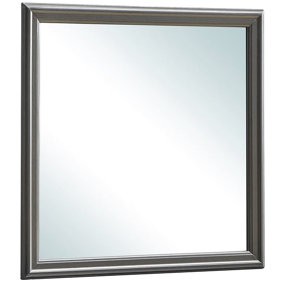 38 - inch Square Black Mirror / Adds Elegance to Living Spaces