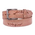thumbnail image 1 of 38 mm Snap On Floral Embossed Full Grain Vintage Leather Belt, 1 of 3