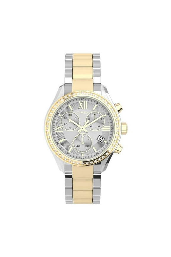 38 mm Womens Standard Chronograph Watch, Two-Tone