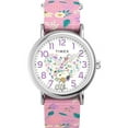 thumbnail image 1 of 38 mm X Peanuts In Bloom Womens Weekender Watch, Pink Strap with White Dial - Silver-Tone Case, 1 of 1