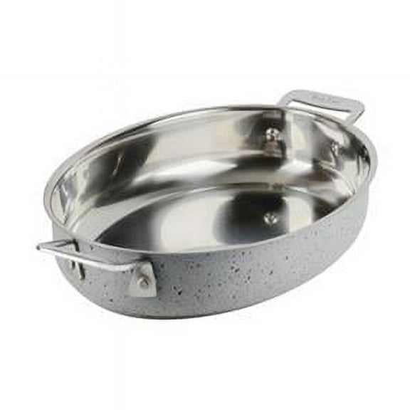 38 oz Hotstone Starlight Cucina Oval Augratin - Induction Bottom