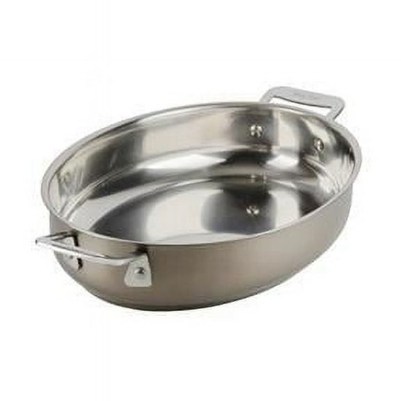 38 oz Hotstone Taupe Cucina Oval Augratin - Induction Bottom