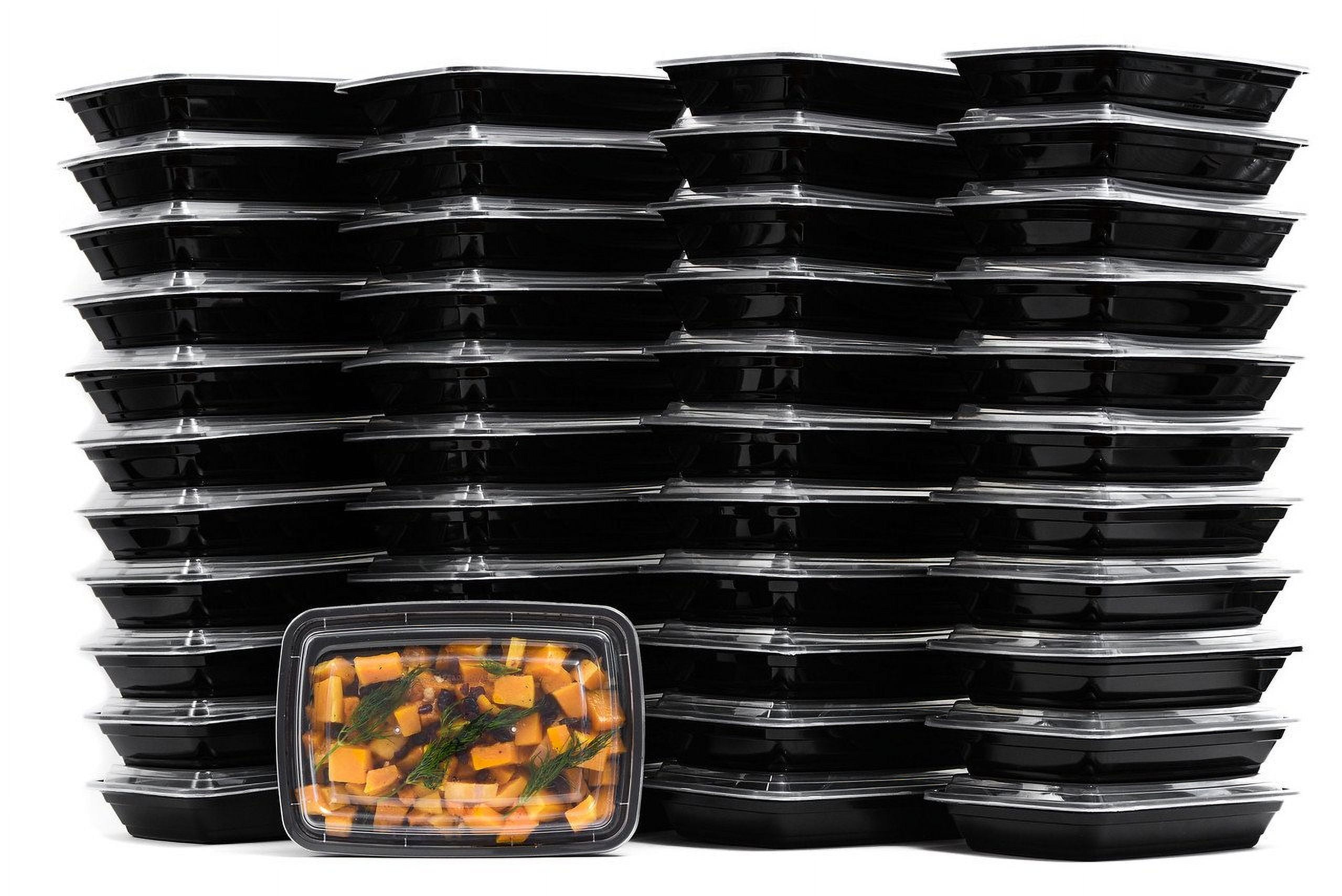 38 oz Reusable Food Storage 150 Pack Containers with Lids by ...