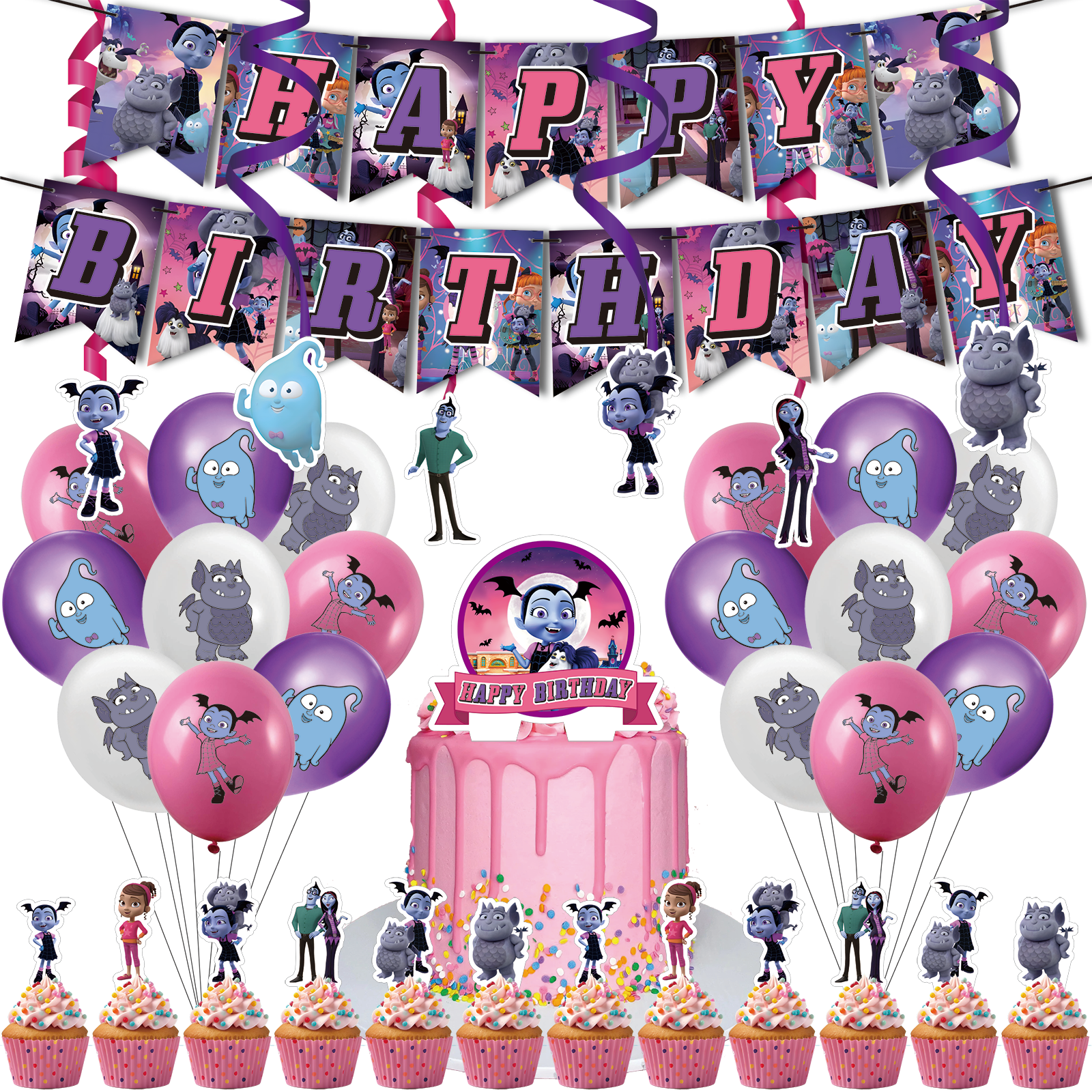 Panier Cadeau Extra Large Vampirina - Disney - Rempli De Jouets - Violet
