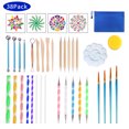 38piece Mandala Tool Dot Painting Rock Template Steel Ball Stick