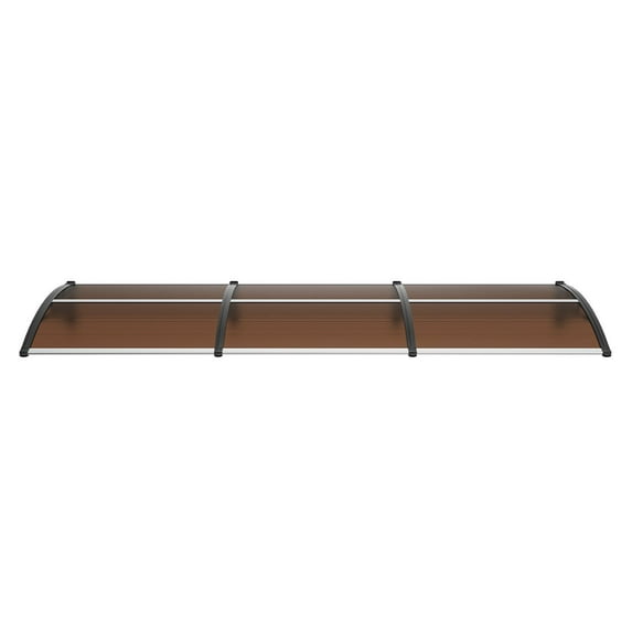 38" x 117" UPF 50+ Polycarbonate Window Door Awning Canopy, Exterior Sun Shade Overhang for Front Door, UV Rain Snow Protection, Hollow Sheet