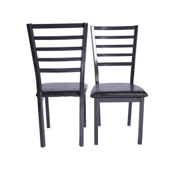 38 x 18 x 18 in. Milan Stackable Metal Dining Chair, Black - Set of 4