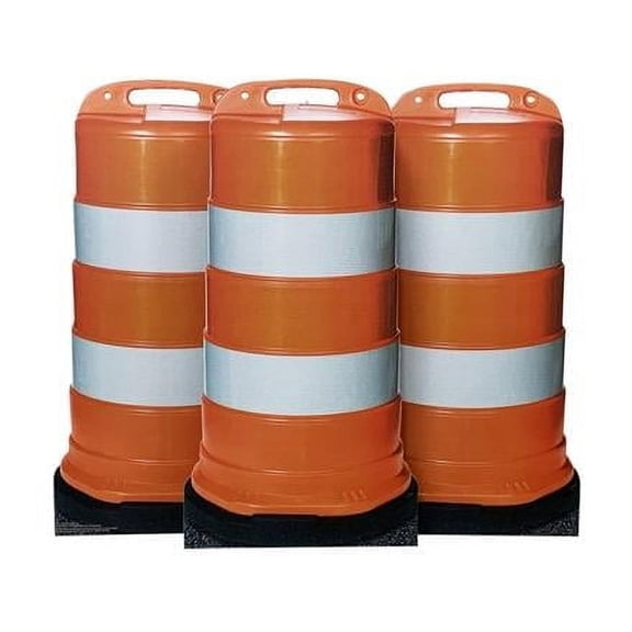 38 x 19 in. Construction Barrels Cardboard Cutout, Set of 3