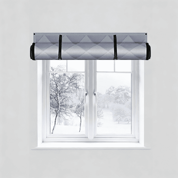 38 x 26in Window Insulation for Winter, Thermal Insulated Window Cover , Cold Weather Thermal Curtains Covers Kit,Window Insulation Kit for Home RV Basement–Grey