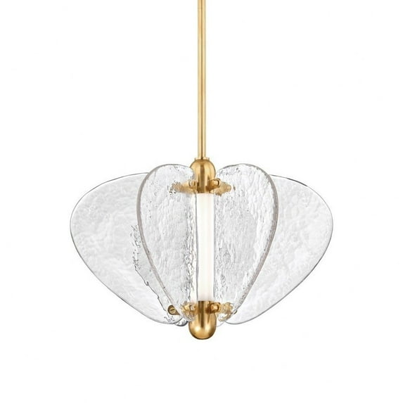 380-20-VB-Corbett Lighting-Freya - 13W 1 LED Pendant In Modern Style-14 Inches Tall and 20.25 Inches Wide