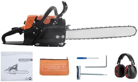 380 72cc Gas Chainsaw w/ 24" Alloy Bar & Chain - 3.6KW Professional Saw - For Stihl MS381, MS380, 038, NS872 - OEM F380W