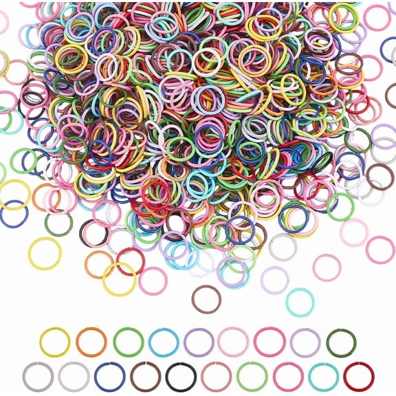 380 Pcs Colored Jump Rings 12mm Open Jump Rings 19 Colors Metal O Ring Connectors Links Jewelry DIY Findings