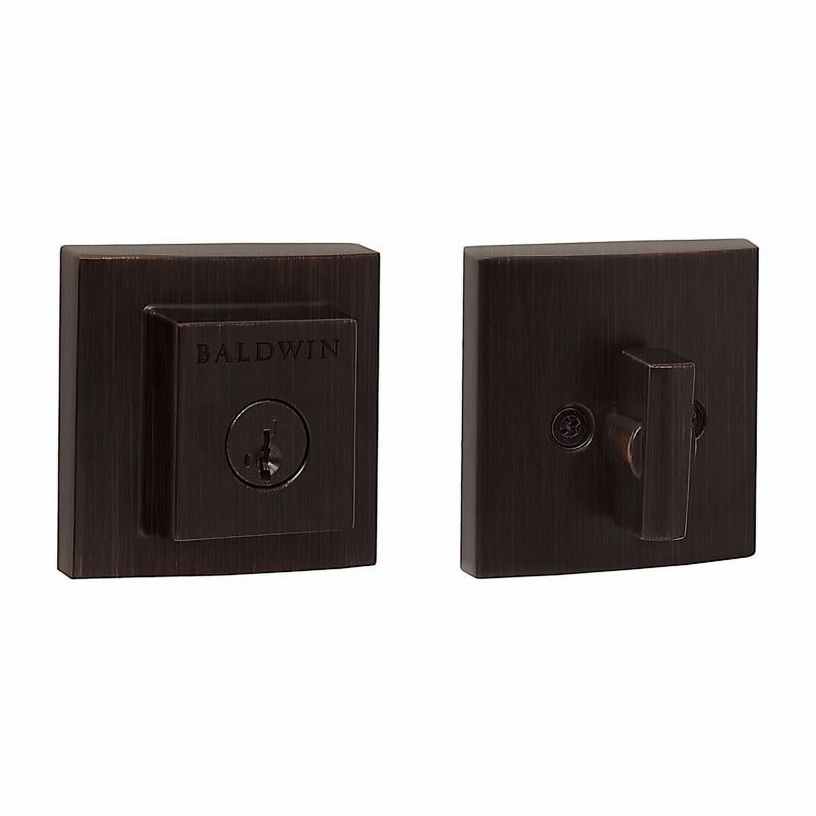 Venetian Bronze Square Single Cylinder Deadbolt with SmartKey Security