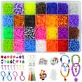 thumbnail image 1 of 3800+ Rubber Band Bracelet Making Kit, Meafeng 34 Colors Friendship Loom Bracelet Kit Craft Gifts for DIY Projects for Girls 8-12, 1 of 6
