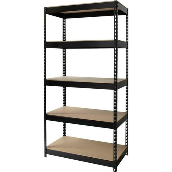 3800 lbs Riveted Steel Boltless Shelving Unit with 5-Shelf - 36 x 18 x 72 in.