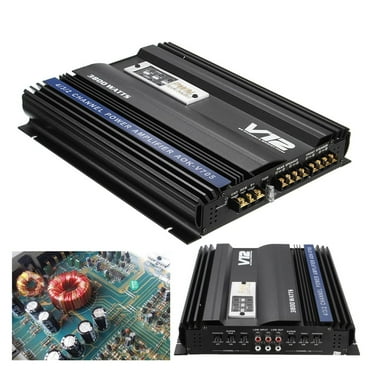 3800W 2-Channel Car Amplifier - High Power Stereo Audio Subwoofer Amp 12V