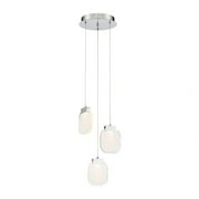 38042-020-Eurofase Lighting-Paget - 10 Inch 15W 3 LED Chandelier-Chrome Finish