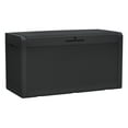 thumbnail image 1 of 380L/100Gal Litre ‎Polypropylene(PP) Weatherproof Deck Box Rustproof storage for Patio Furniture with Cushion & Gas Poles Easily Seats 2 Adults, Outdoor Cushions, Garden Tools and Pool Toys, Black, 1 of 6