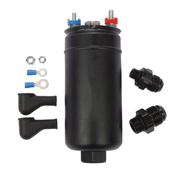 380LPH Inline External Electric High Pressure Fuel Pump w/ Mounting Bracket Kit