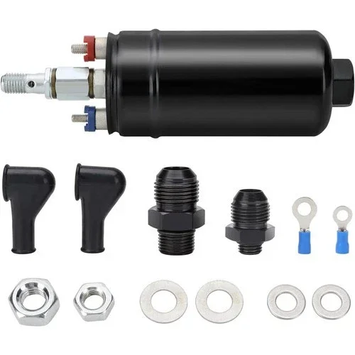 380LPH Inline External Fuel Pump E85 W/10AN 6AN Fittings For 044 Style Gasoline