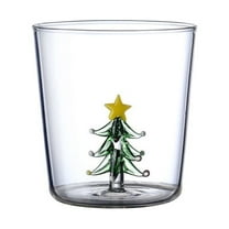 Cute 3D Animal Christmas Tree Double Wall Glass Cup, High Borosilicate Glass (-20℃ to 150℃), 380ML, for Hot/Cold Drinks, Home Decoration