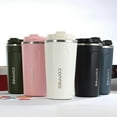 thumbnail image 1 of 380ML Stainless Steel Car Coffee Cup Leakproof Insulated Thermal Thermos Cup Car Portable Travel Coffee Mug Pink, 1 of 13