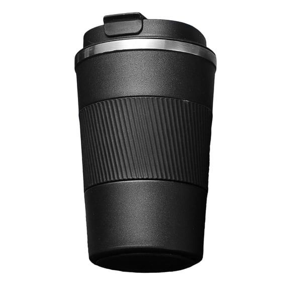 380ML Stainless Steel Insulated Coffee Cup Travel Cup Leakproof Lid Vacuum Thermal Double-Wall Seal Cup BPA-Free Safe 12H Cold/6H Hot Coffee Cup with Non-Slip Bottom Pad