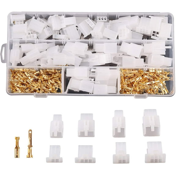 380PCS 2.8mm Automotive Connector Kit 2 3 4 6 Pin Automotive Electrical Wire Connectors Kit for Motorcycle Motorbike Car Truck Scooter Boats Electric Instruments