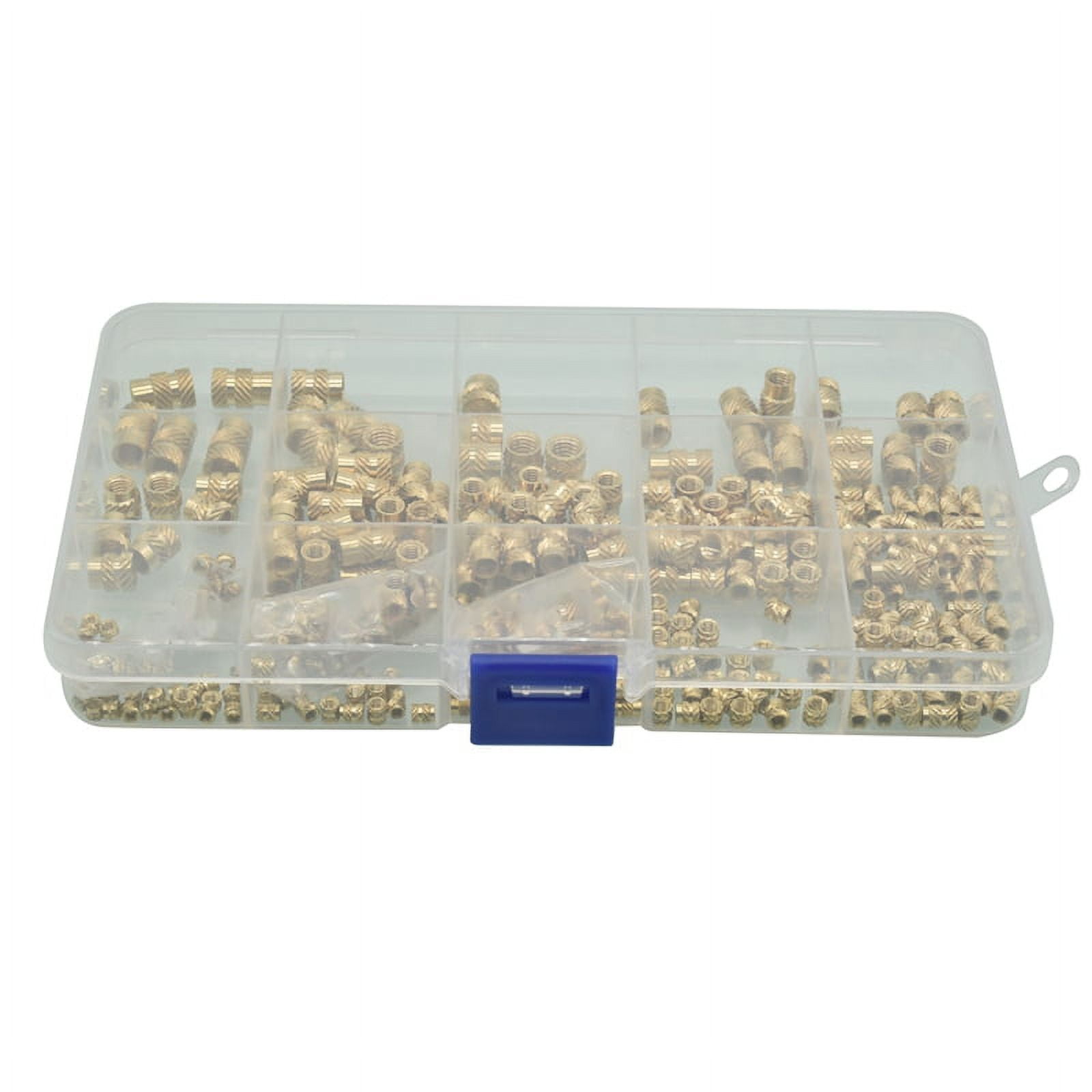 380Pcs Threaded Inserts M2/M2.5/M3//M5/M6 Knurled Brass Female Thread