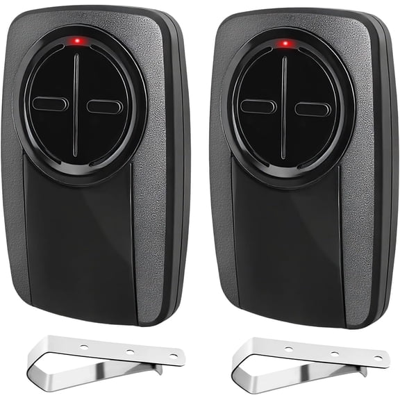 380UT 375UT Universal Garage Door Opener Remote Compatible with Wayne Garage Door Opener Remote 2-Button Black-2pcs