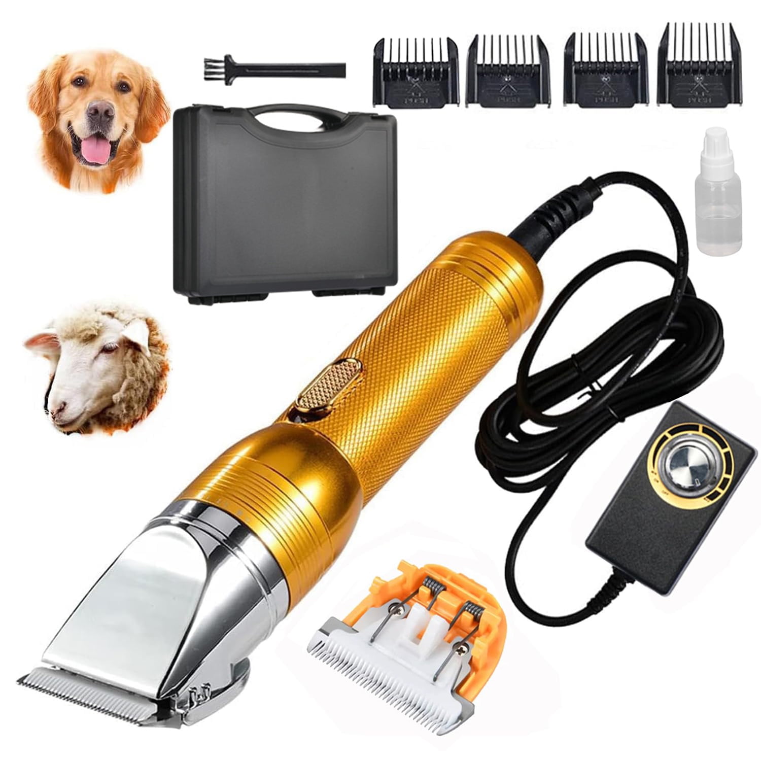 380W Heavy Duty Dog Clippers for Thick Coats Professional Pet