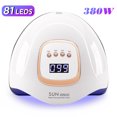 thumbnail image 1 of 380W UV Nail Lamp 81 LEDs Nail Dryer Machine With LCD Screen Quick-drying Manicure Lamp For Curing All Nails Gel Nail Art Tools, 1 of 13